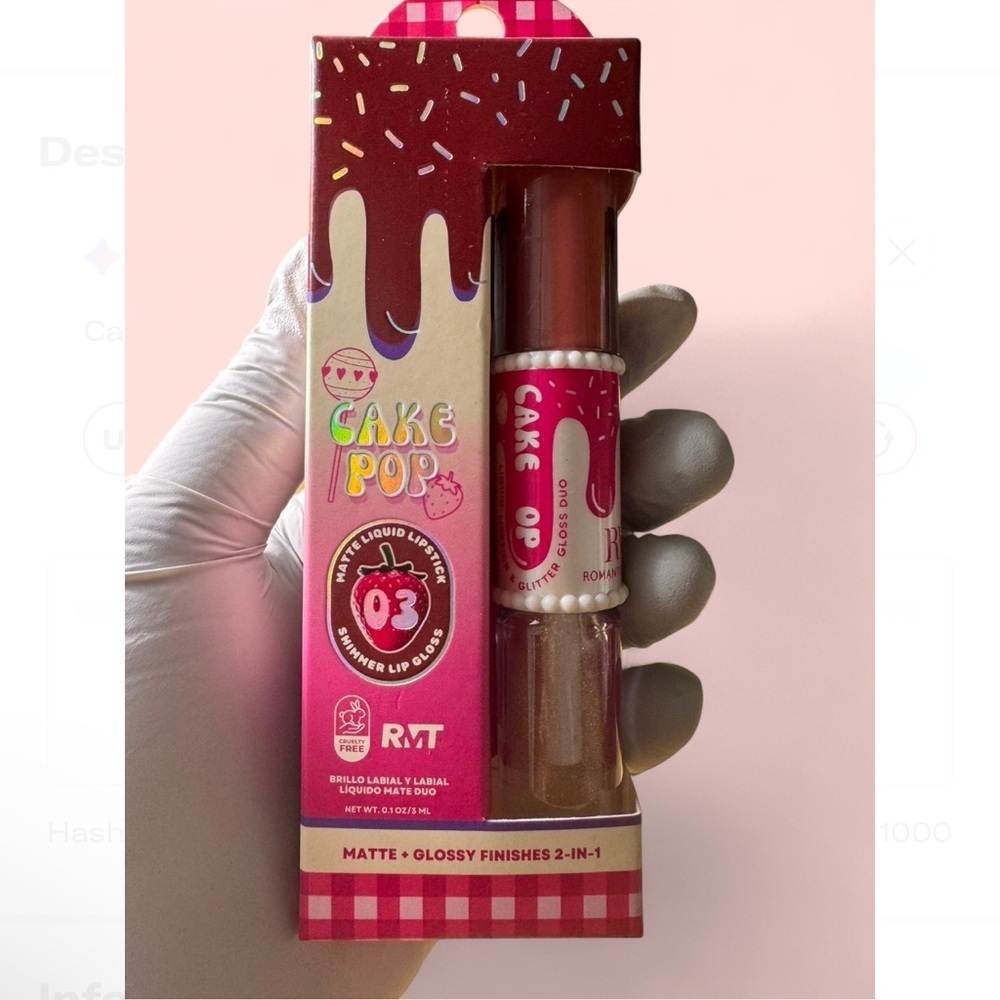 Matte Liquid Lipstick& Glosd - Red 2 in 1